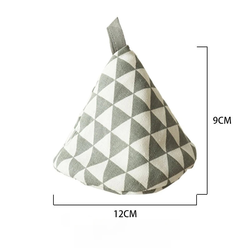 Heat-resistant Pot Cover Cap Japanese-style Triangular Pot Cap Enamel Pot Heat-resistant Handle Cover Peaceful Pleasures Health and Wellness Grey triangle