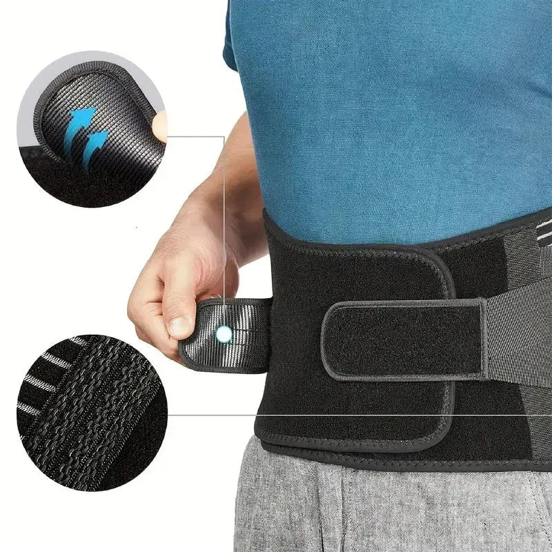 Adjustable Elastic Dual Strap Compression Waist Belt, Breathable Mesh Sports Support Belt, Workout Waist Trainer for Fitness Peaceful Pleasures Health and Wellness