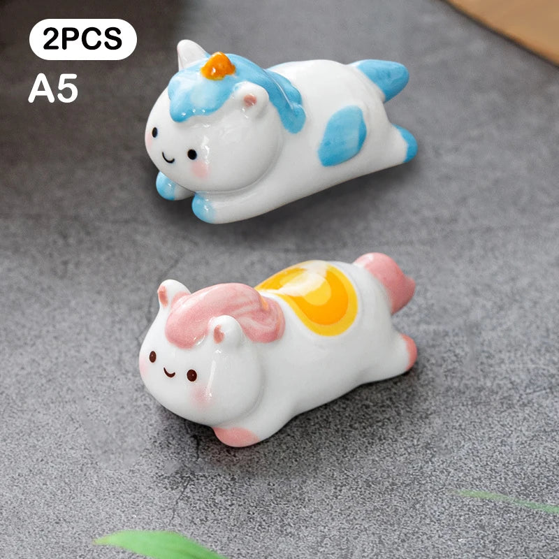 Ceramic Horse Chopstick Rest & Flatware Organizer | Table Decor Chopstick Rest Peaceful Pleasures Health and Wellness A5