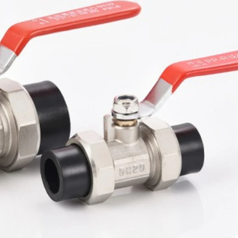 Brass High-Pressure PE Double Head Ball Valve 4-Point Switch