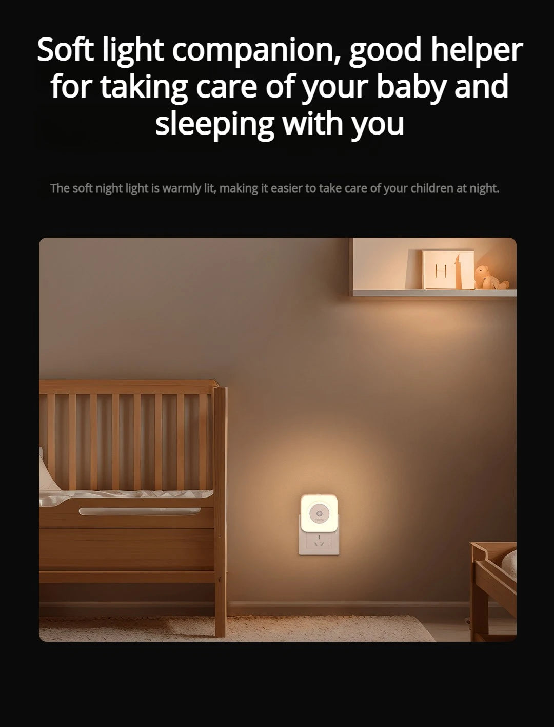 Aqara Human Body Sensor Lamp Plug-in Version LED Eye-Caring Light Dual Bedside lamp 3000K Soft Smart Sensor Night Light Peaceful Pleasures Health and Wellness