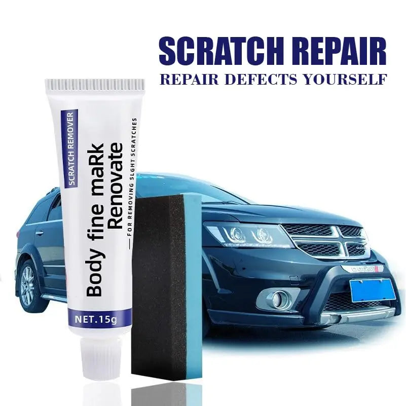 Car Polishing Wax Kit Sponge Body Compound Cream Wax Car Body Compound Scratch Remover Vehicle Paint Scratch Repair Peaceful Pleasures Health and Wellness 1 Set