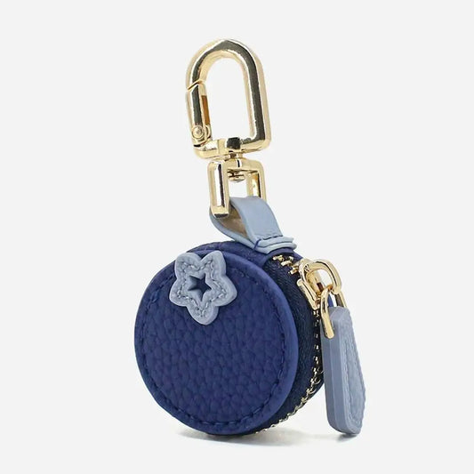 Cute Fruit Coin Purse Keychain | Cherry Blueberry PU Leather Mini Coin Purse Keychain Peaceful Pleasures Health and Wellness