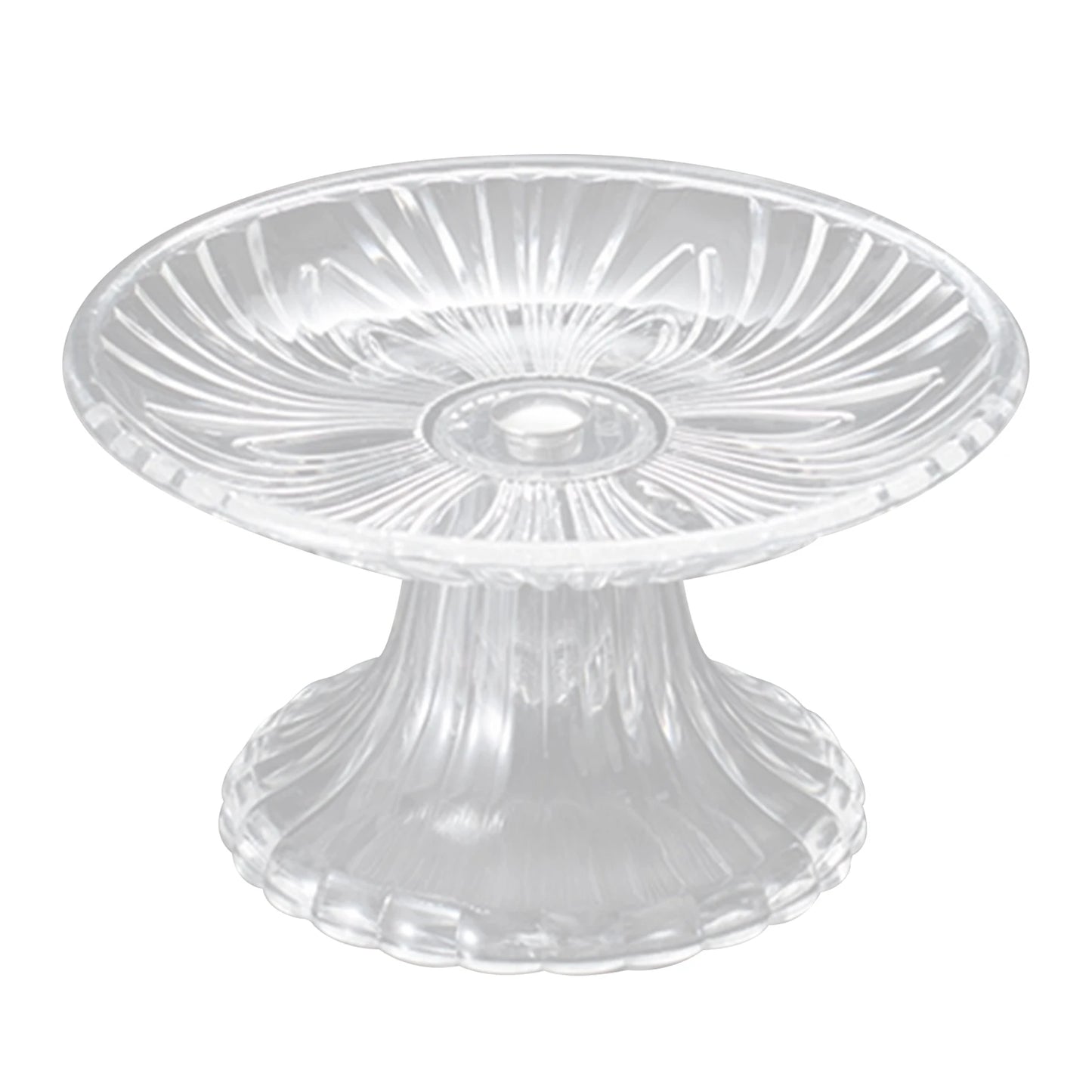 Clear Embossed Fruit & Snack Serving Tray | PET Plate 15–30cm