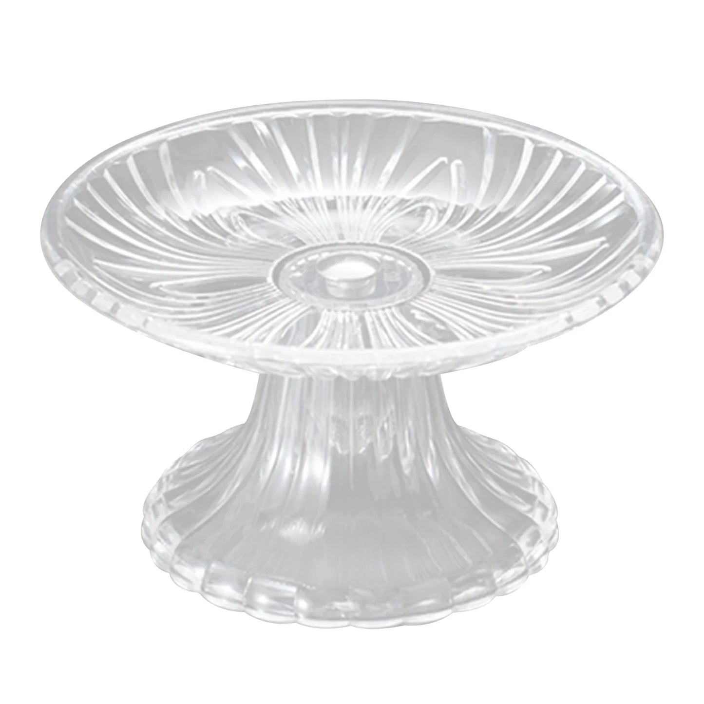 Clear Acrylic Snack & Fruit Serving Tray | Round PET Plate