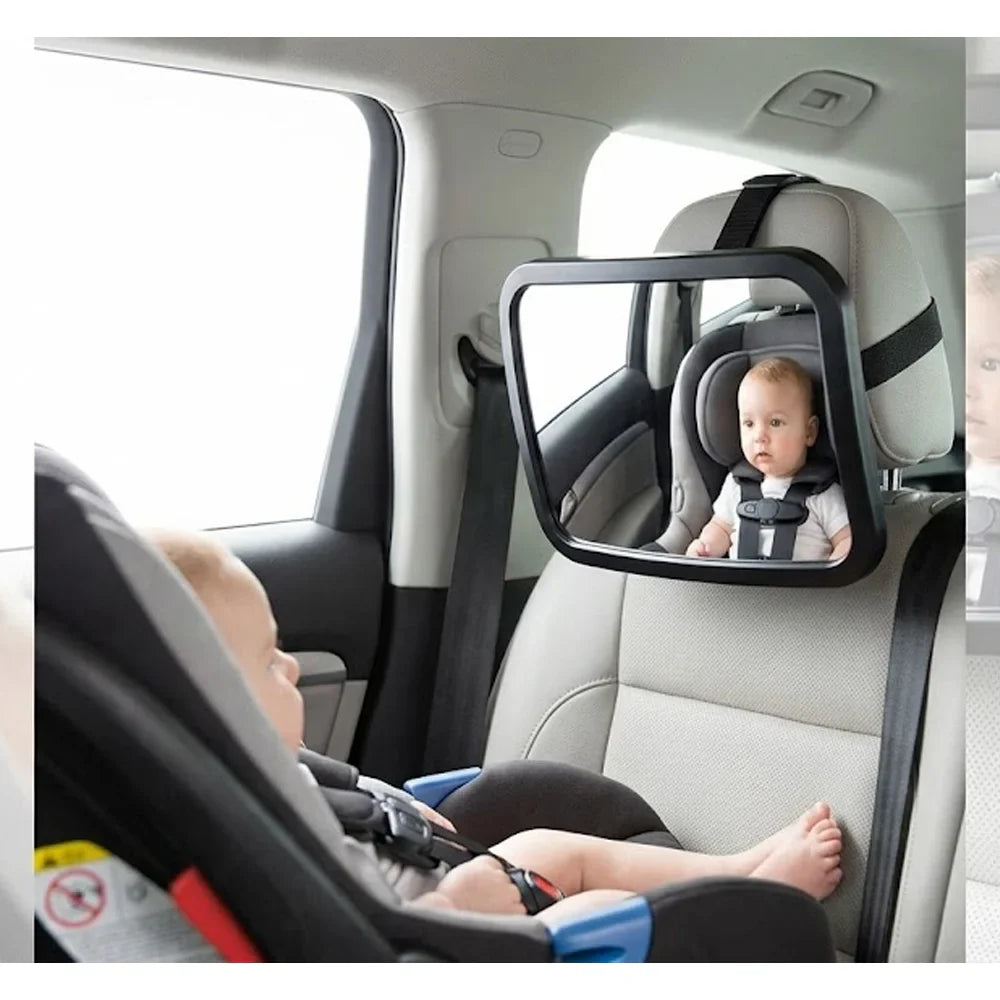 Baby Car Mirror – Wide-View Adjustable Headrest Mount for Infants