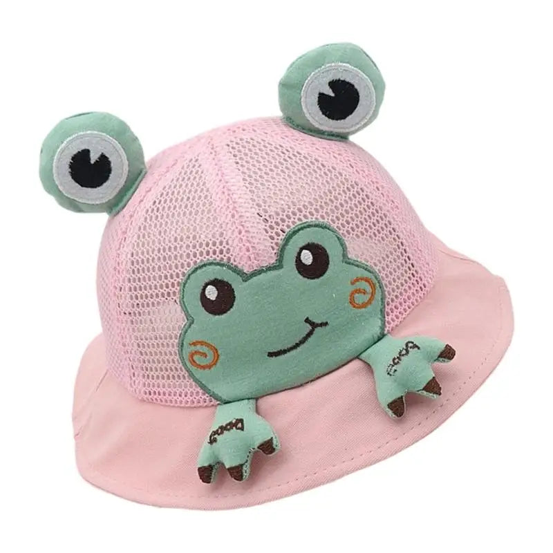 Toddler Cartoon Fisherman Hat | Sun Protection & Chin Strap