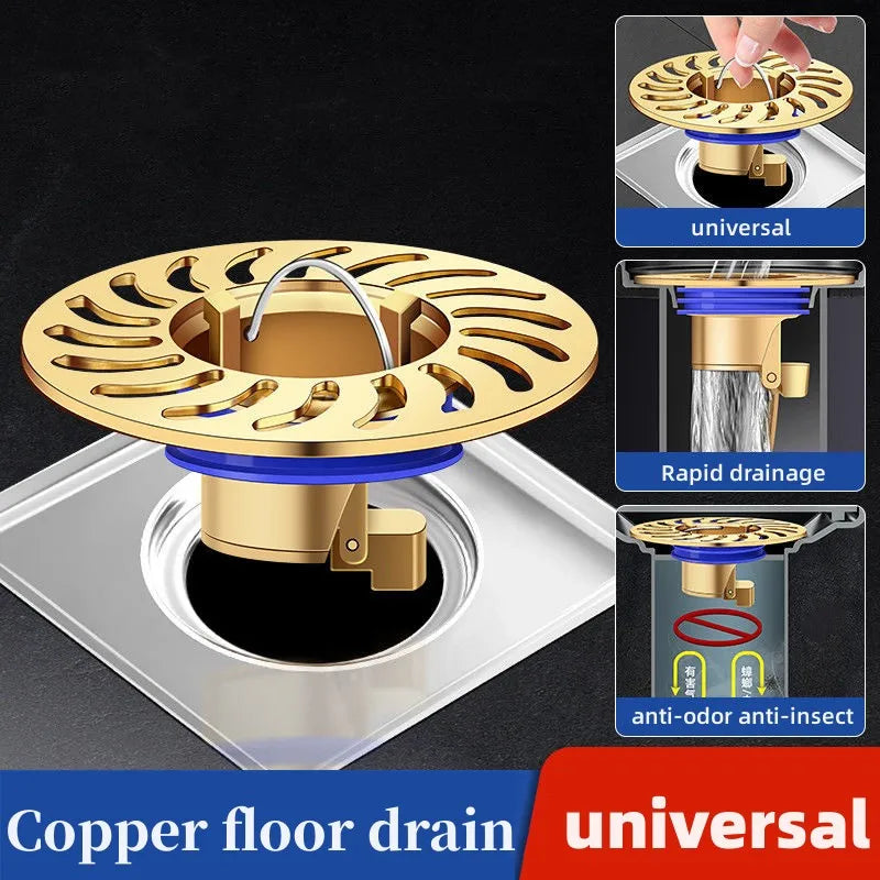 All-Copper Floor Drain Core – Anti-Odor & Insect-Proof