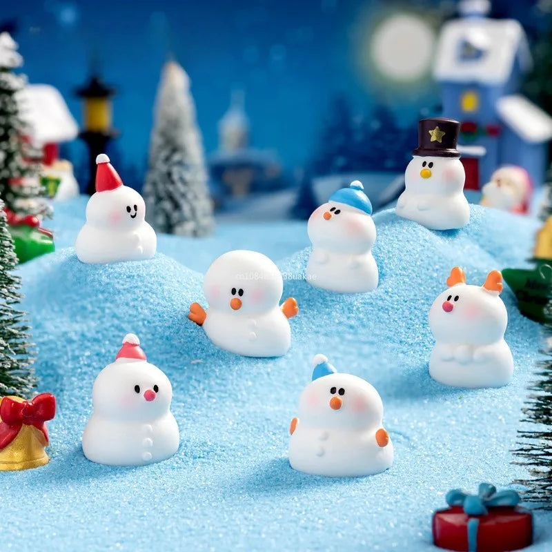 Miniature Snowman Miniature Snowman Model Micro Landscape Santa Claus Santa Claus Figurine Elk Cute Christmas Decorations Decor Peaceful Pleasures Health and Wellness