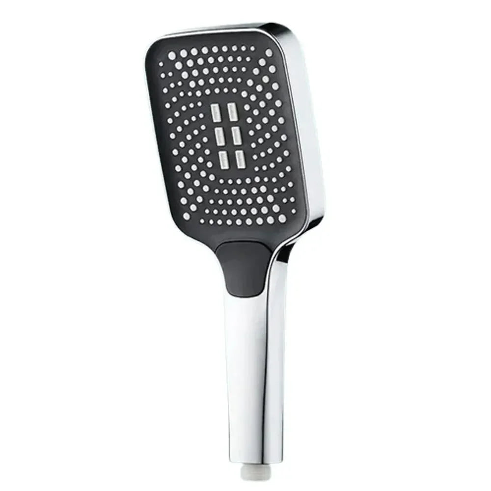 Adjustable Shower Head 3 Mode Rainfall Shower Large Flow Showerhead High Pressure Water Saving Shower Mixer Bathroom Accessories Peaceful Pleasures Health and Wellness silver