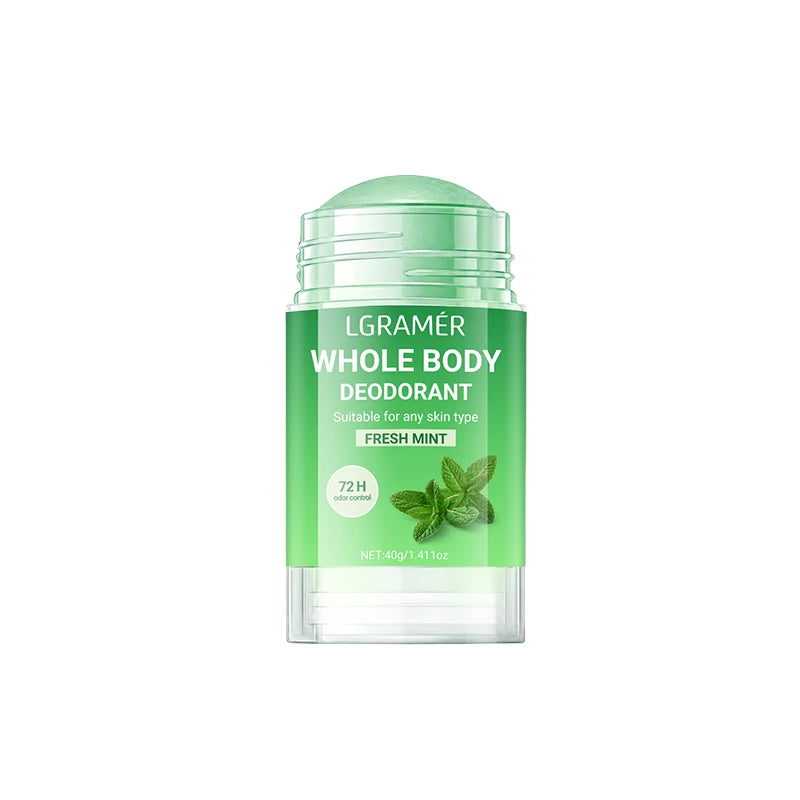 Natural Mint Whole Body Deodorant Stick,72H Odor Control,Skin-friendly,Gentle Long Lasting Underarm & Body Freshness Stick 40g Peaceful Pleasures Health and Wellness 40g-1pcs