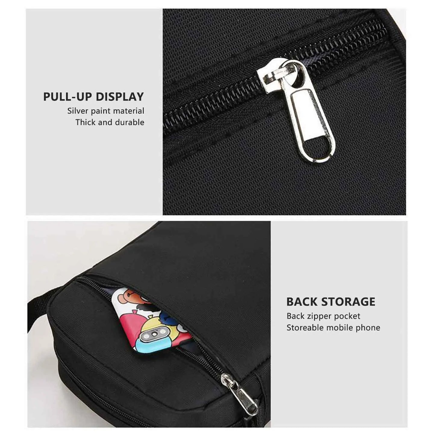 Casual Shoulder Bag for Men Bag Capacity Lightweight Material Side Sling Bag Suitable for Friend Family Neighbors Gift Peaceful Pleasures Health and Wellness