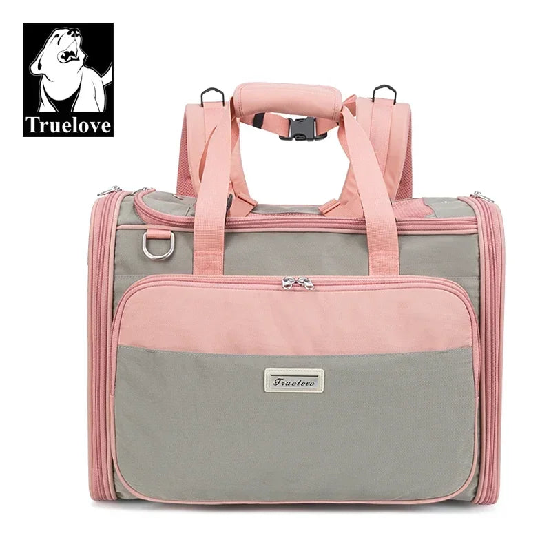 Truelove Waterproof Pet Carrier Bag for Small Dogs Cats High-Grade Polyester,Eco-Friendly & Airline Approved Design TLX2971 Peaceful Pleasures Health and Wellness Coral Cloud Drizzle China Mainland