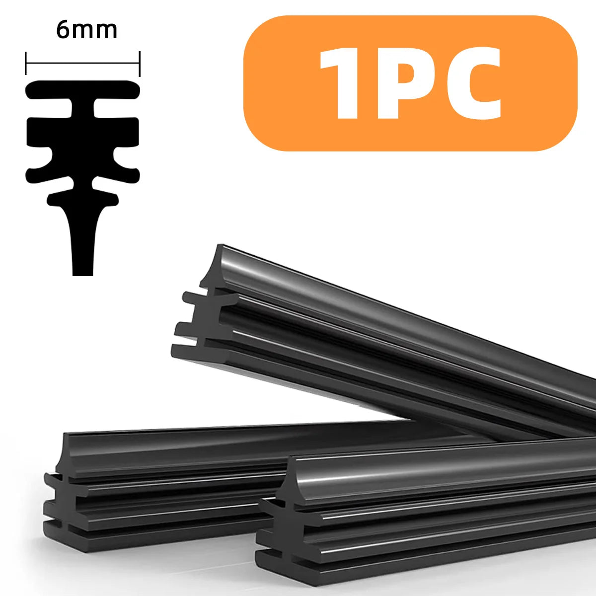 Universal Boneless Wiper Rubber Refill Strip 14" to 32" Peaceful Pleasures Health and Wellness 1PC 21Inches 525mm