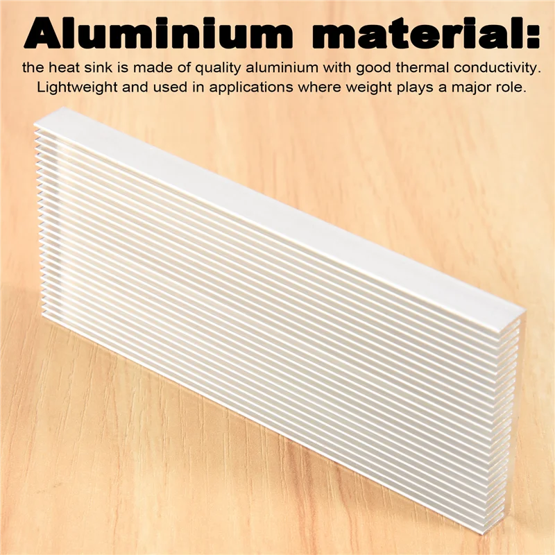 A36T-Aluminum Heat Sink Heatsink For High Power LED Amplifier Transistor 100X41x8mm Peaceful Pleasures Health and Wellness