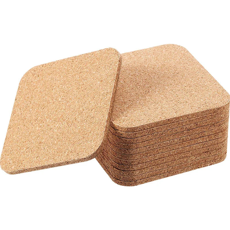 4 Pcs Cork Coaster for Drink, Absorbent Heat Resistant Reusable Tea or Coffee Coaster, Blank Coasters for Crafts Peaceful Pleasures Health and Wellness