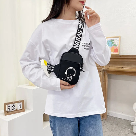 Hip-Hop Graphic Crossbody Chest Bag for Men & Women Crossbody Chest Bag Peaceful Pleasures Health and Wellness