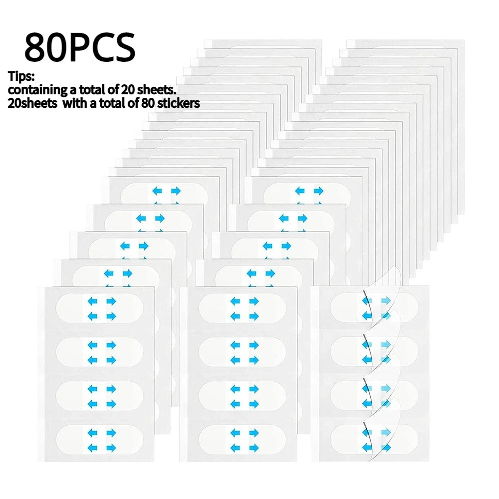 80pcs Invisible V Face Lifting Patches Facial Slimming Firming Stickers for Forehead, Neck & Chin Peaceful Pleasures Health and Wellness