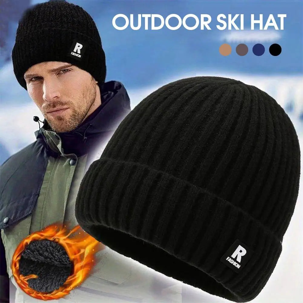 Winter Thick Beanie Hat With Fleece Lined For Men Women Winter Solid Knitted Wool Skull Cap For Outdoor Activities & Daily Use Peaceful Pleasures Health and Wellness
