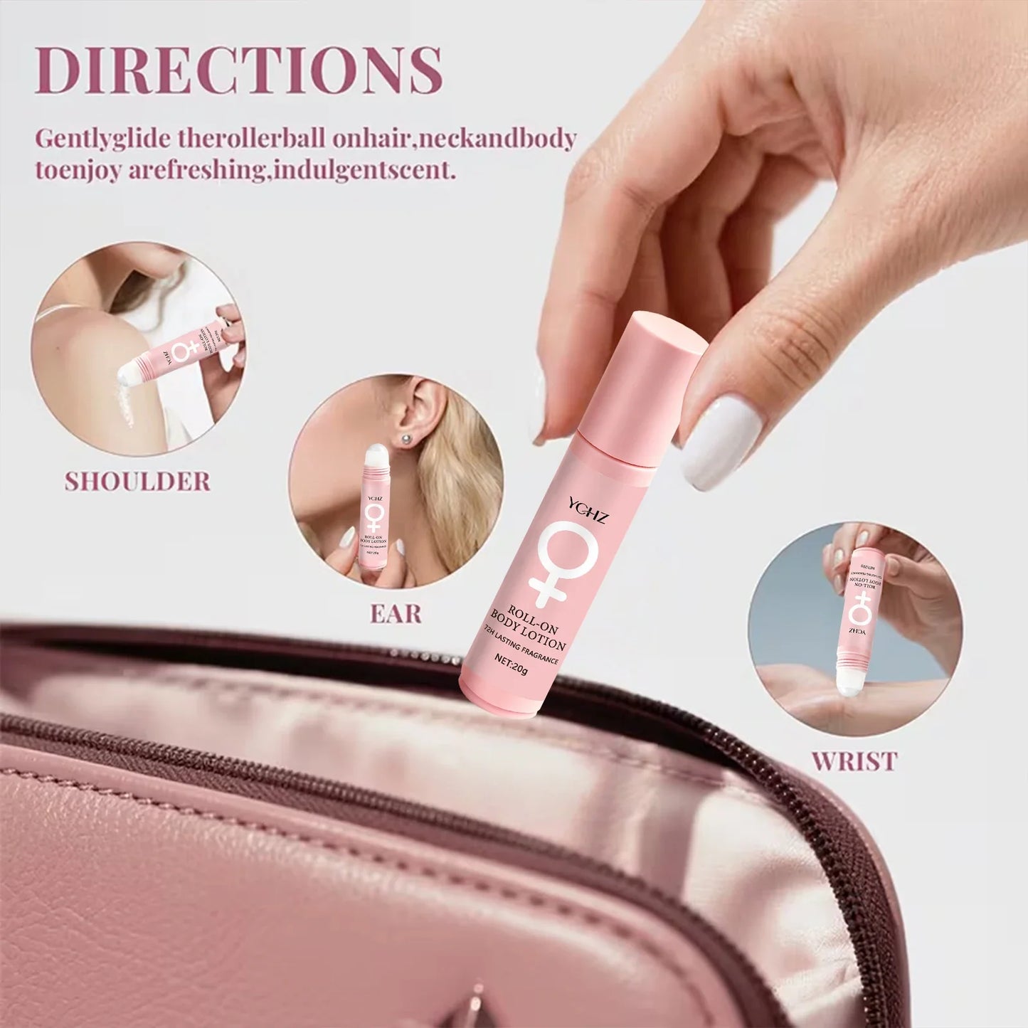 Peach Roll-On Deodorant – Moisturizing, Refreshing & Portable