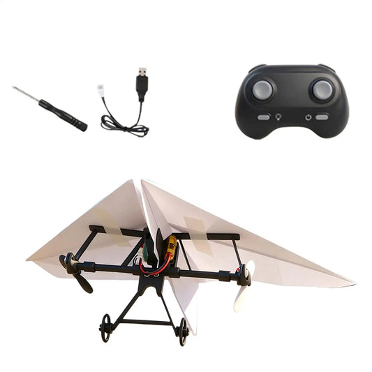 DIY RC Paper Airplane Kit with Gyro Stabilizer | Kids RC Toy RC Airplane Kit Peaceful Pleasures Health and Wellness
