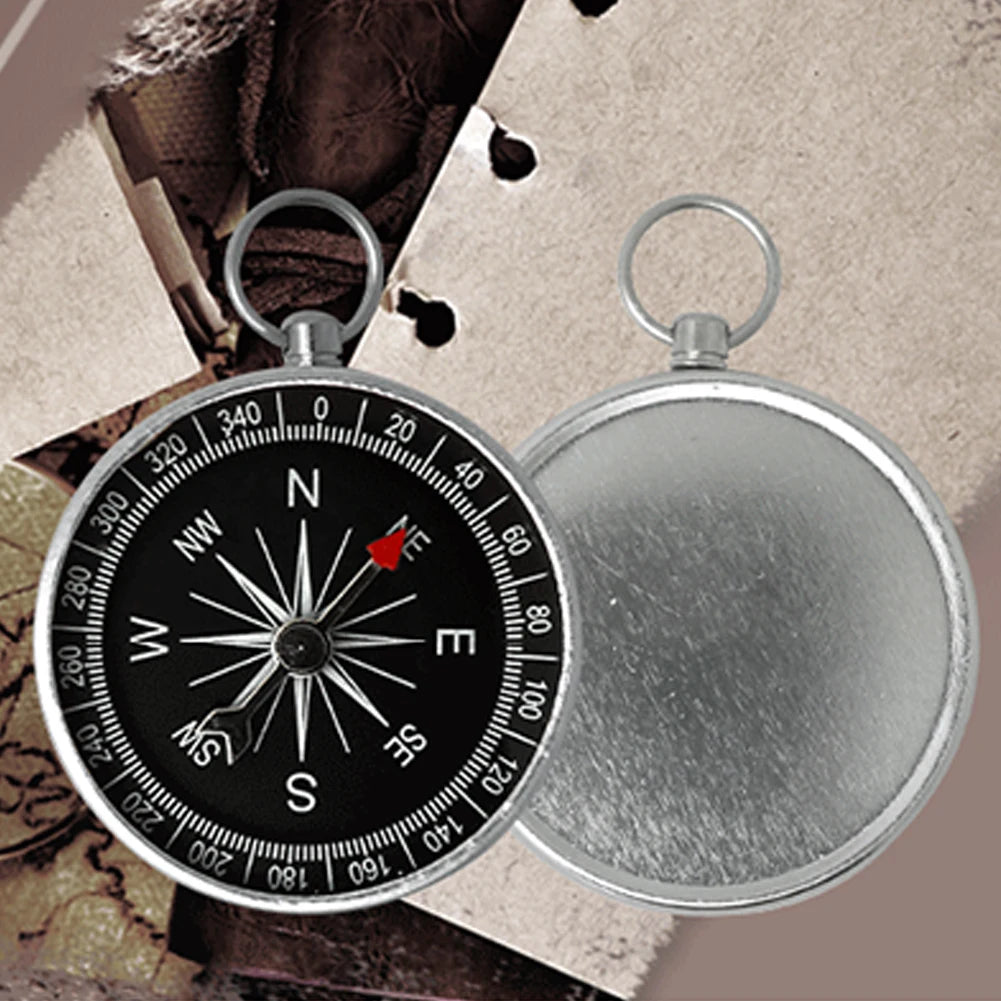 Pocket Compass – Aluminum Alloy, High-Transparency Glass | Camping, Hiking & Navigation Peaceful Pleasures Health and Wellness