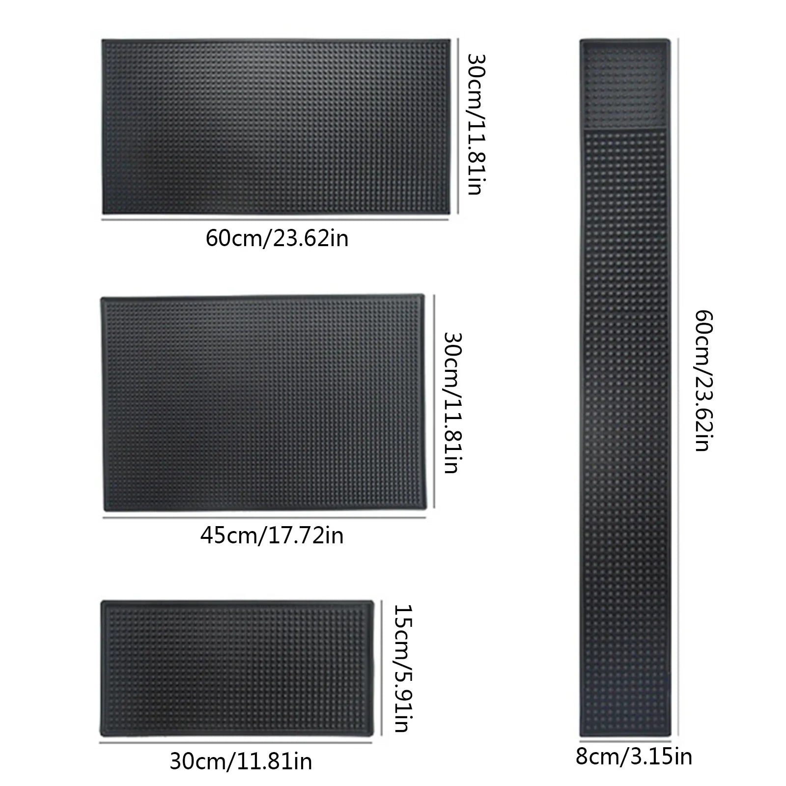 Bar Mat Rubber Coffee Bar Mats Anti-slip PVC Cup Mat Waterproof Heat Resistant Drain Mat for Bar Cafe Barista Cocktail Bartender Peaceful Pleasures Health and Wellness