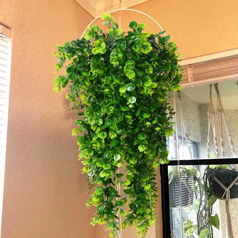 Artificial Fern Vine Wall Hanging Décor – 5 Head Mesh Wreath