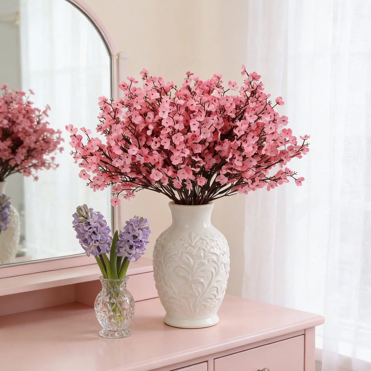 Artificial Silk Plum Blossom Bouquet | Wedding & Home Décor