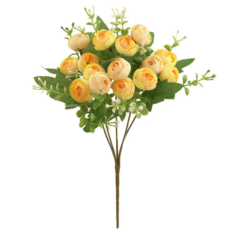 30cm Artificial Silk Ranunculus Bouquet | Wedding & Home Decor