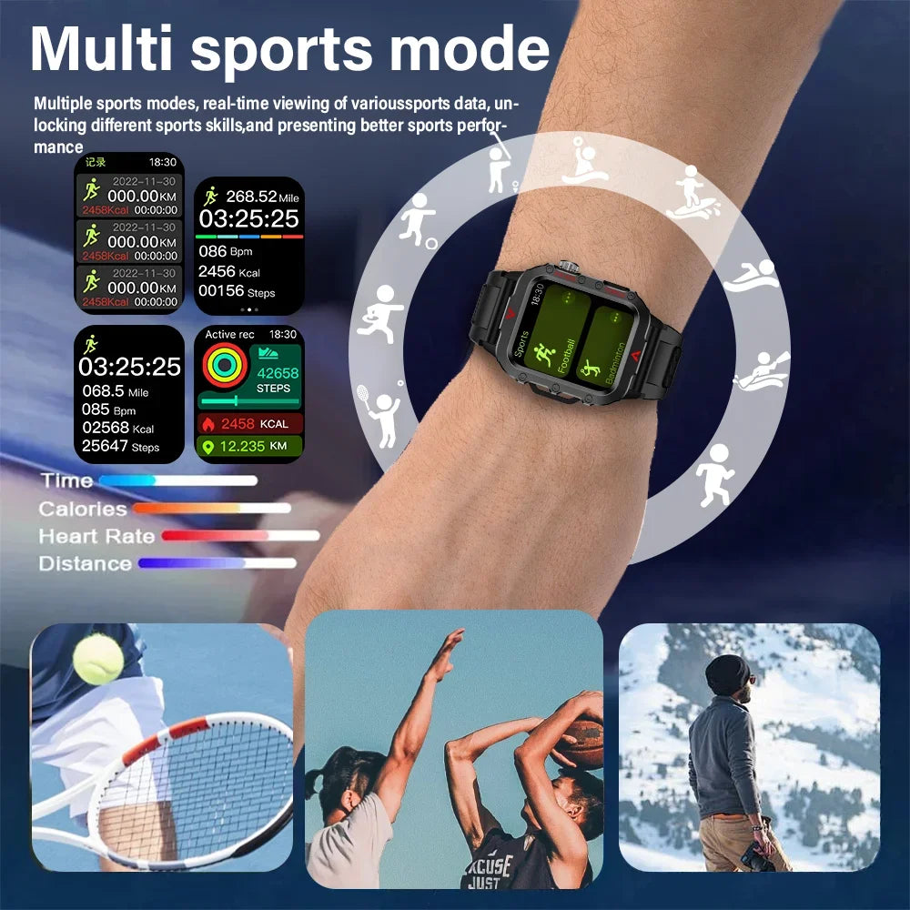 COTAUL Q11 Men's Smartwatch – Bluetooth Call & Fitness Tracker