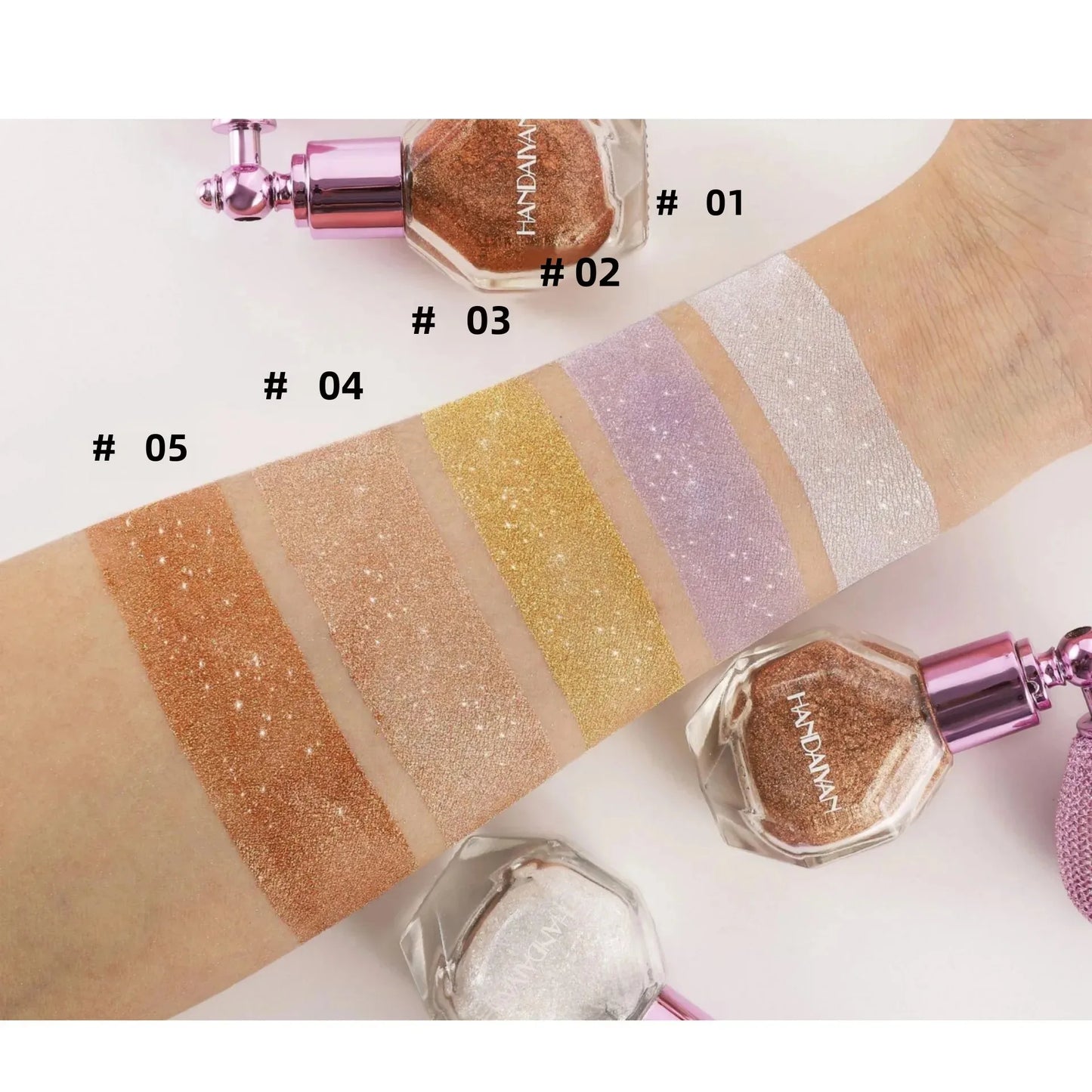 Handaiyan 5-Color Shimmer Spray – Face, Body & Hair Glitter