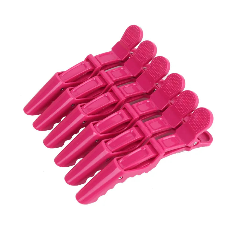 1/6pcs Black Alligator Hair Clips - Salon-Grade Non-Slip Grip, Wide Teeth & Double-Hinged for Hair Styling Clip Supplies Peaceful Pleasures Health and Wellness RED
