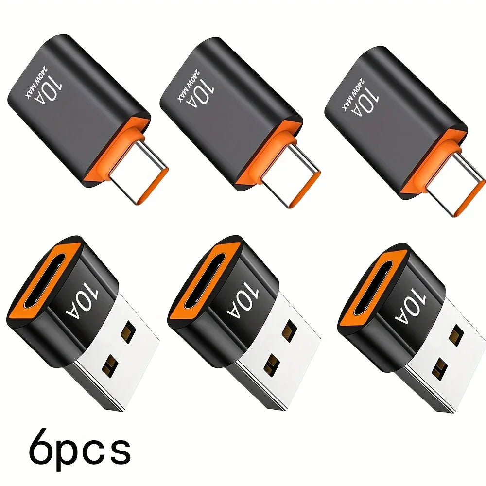 10A USB A To USB C OTG Adapter Type C to USB Converter USB 3.0 Adapter For Xiaomi 14 MacBook USB To Type C OTG Connector Peaceful Pleasures Health and Wellness Set C-6pcs
