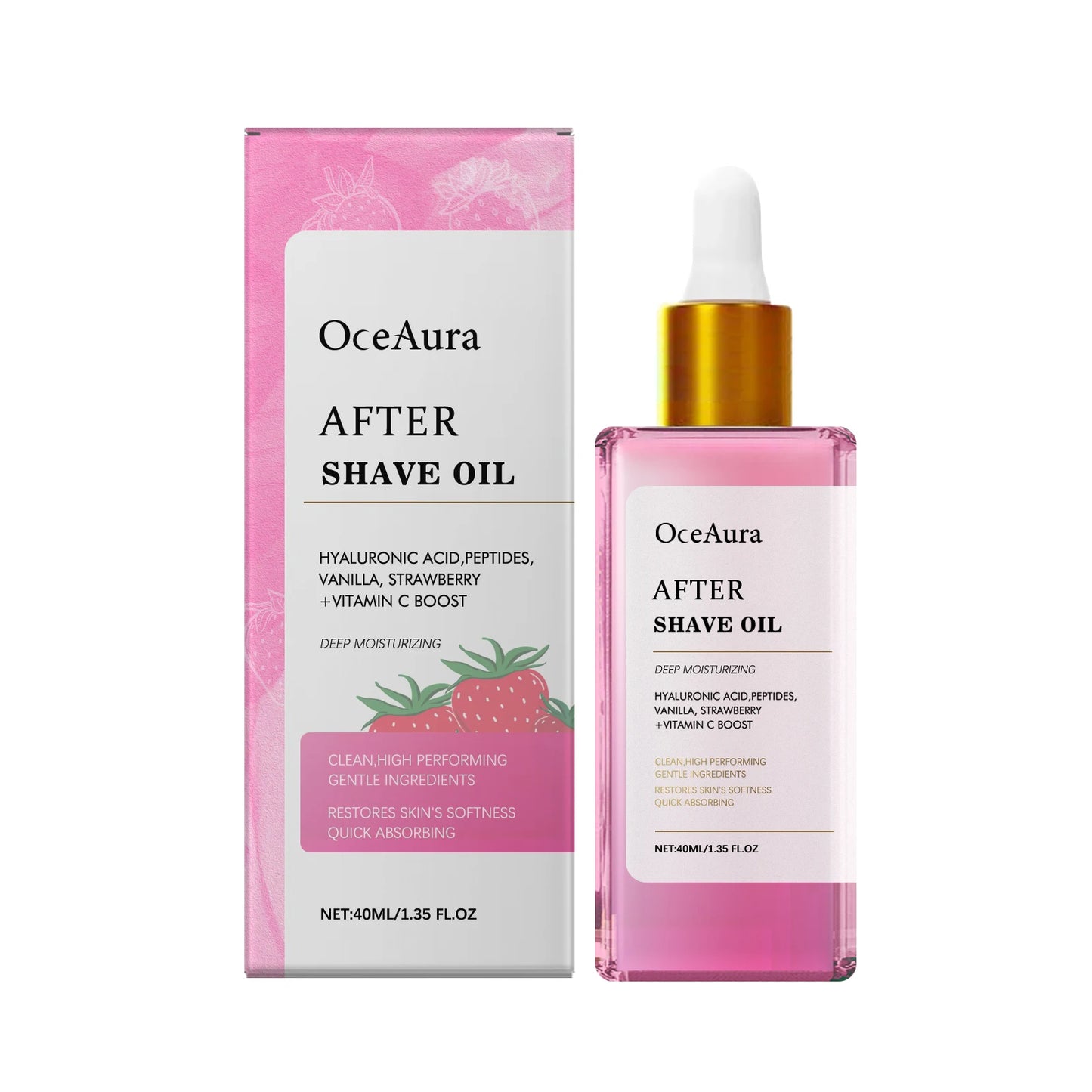 Strawberry After Shave Oil – Soothing, Moisturizing, Non-Greasy