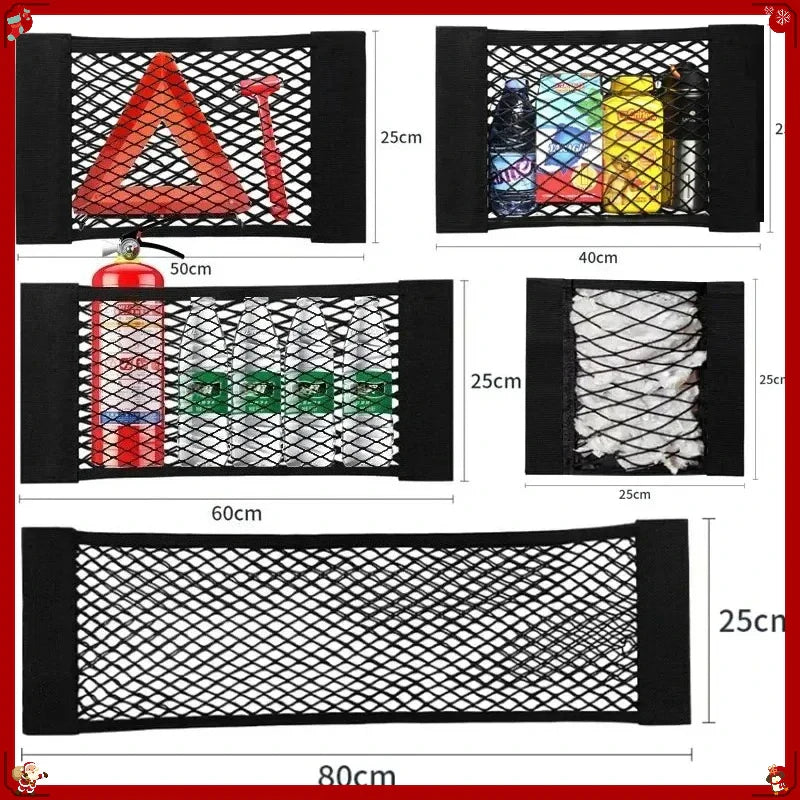 Car Elastic Mesh Storage Net Pocket – Universal Auto Organizer