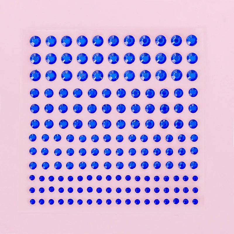 165-Piece Crystal Rhinestone Gem Stickers – Self-Adhesive DIY