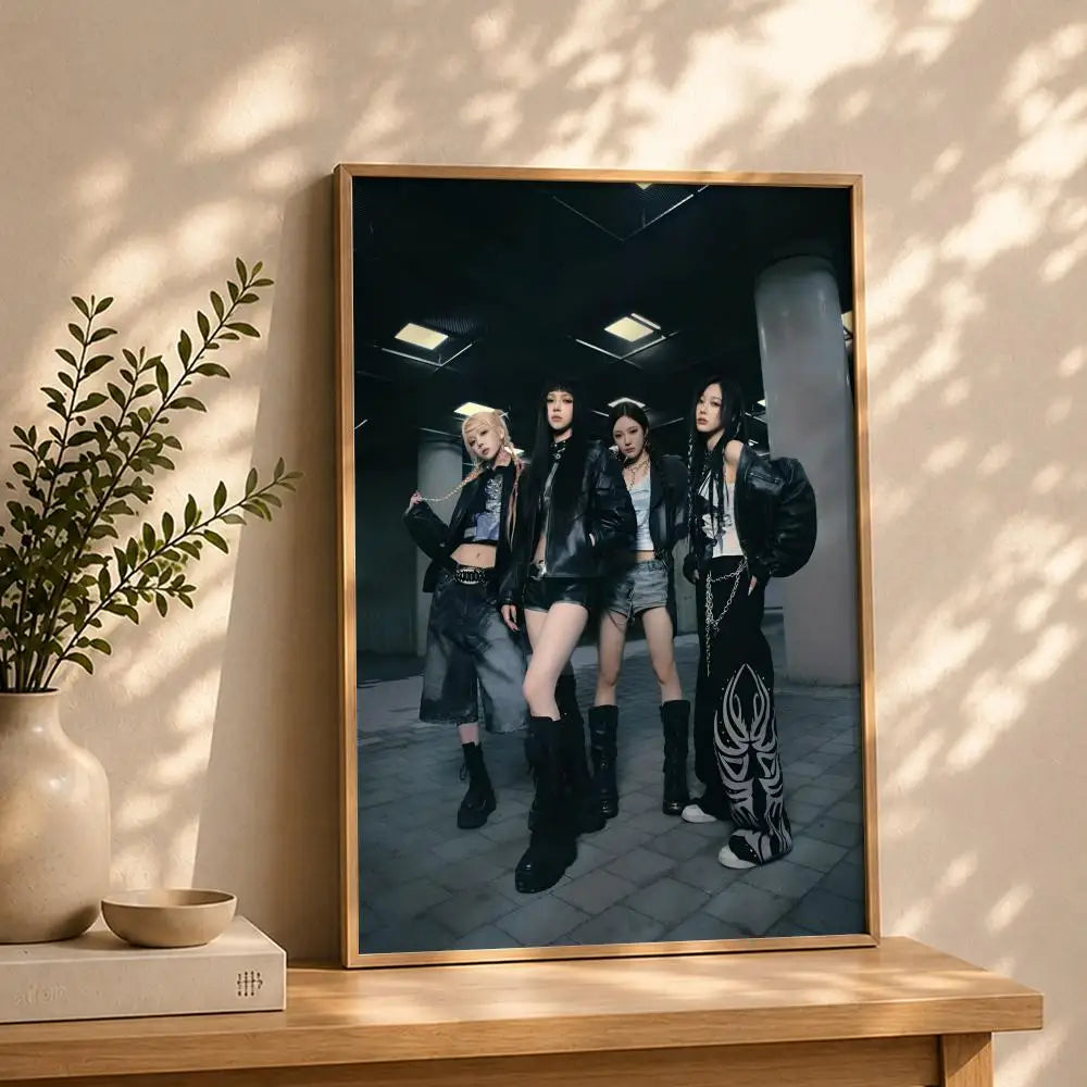Kpop K-KISS OF LIFES Poster HD Self Adhesive Waterproof Wall Art Ideal for Home Office Dorm Bedroom Great Gift Peaceful Pleasures Health and Wellness White2 15X20cmNoframe