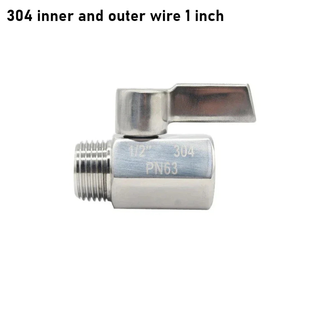 304 Stainless Steel Mini Ball Valve PN63 – Threaded Two-Way
