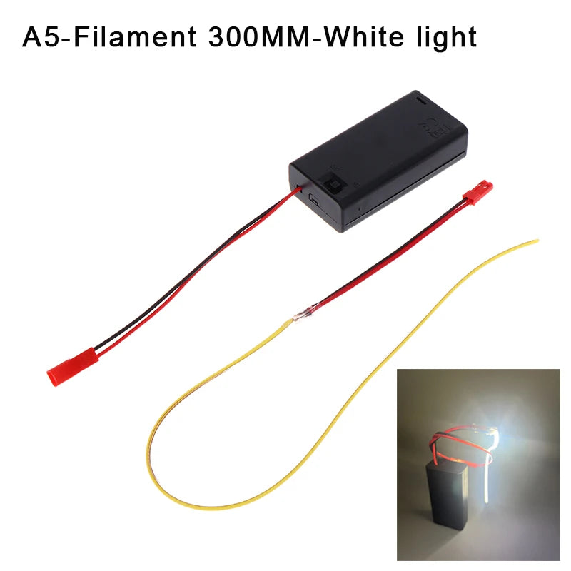 DC3V LED COB Filament Flexible Lamp 3000K 6000K 110mm 190mm 300mm Bulb Parts LED Diode Decor With AA Batteries Box Peaceful Pleasures Health and Wellness A5
