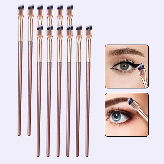 12pcs ultra-fine blade eyeliner brush Super soft makeup brush Portable eyebrow brush Multi functional multi-purpose makeup tool Peaceful Pleasures Health and Wellness