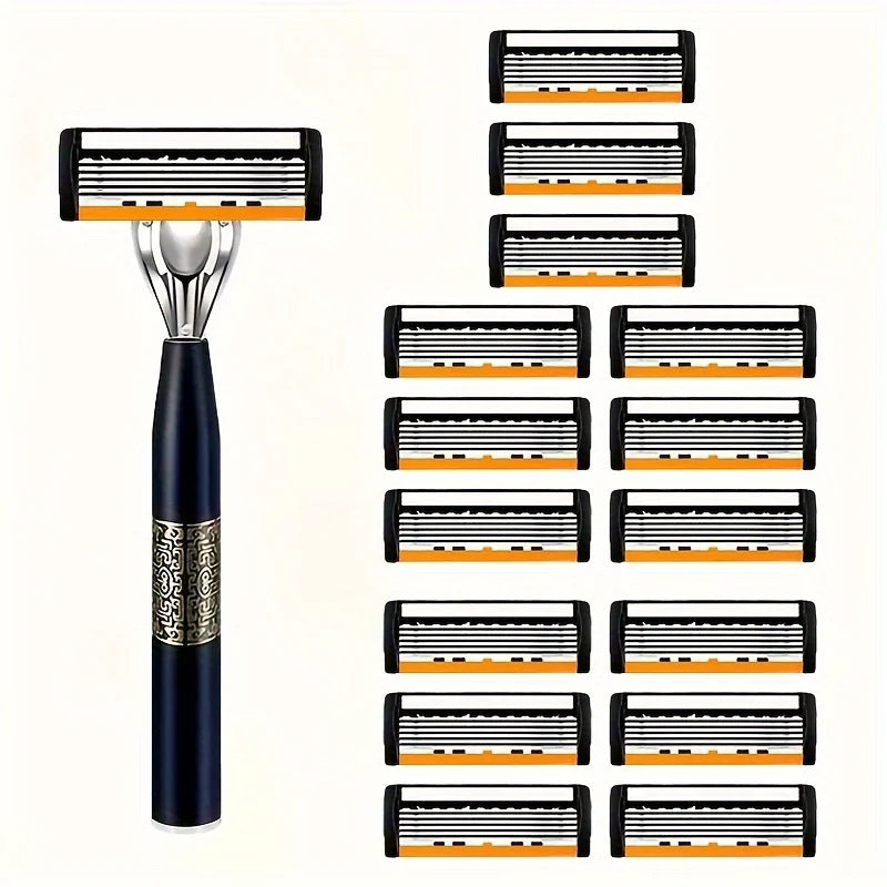 6-Blade Classic Safety Razor – Men's & Women's Manual Shaver