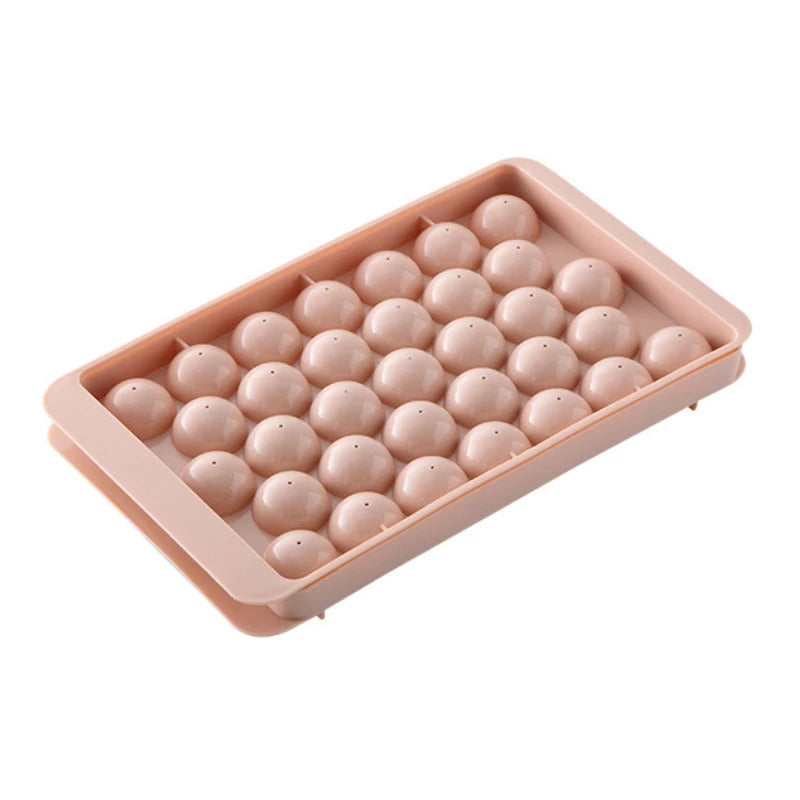 Round Ice Ball Mold – 33-Sphere BPA-Free Silicone Tray (1–10 Pack)