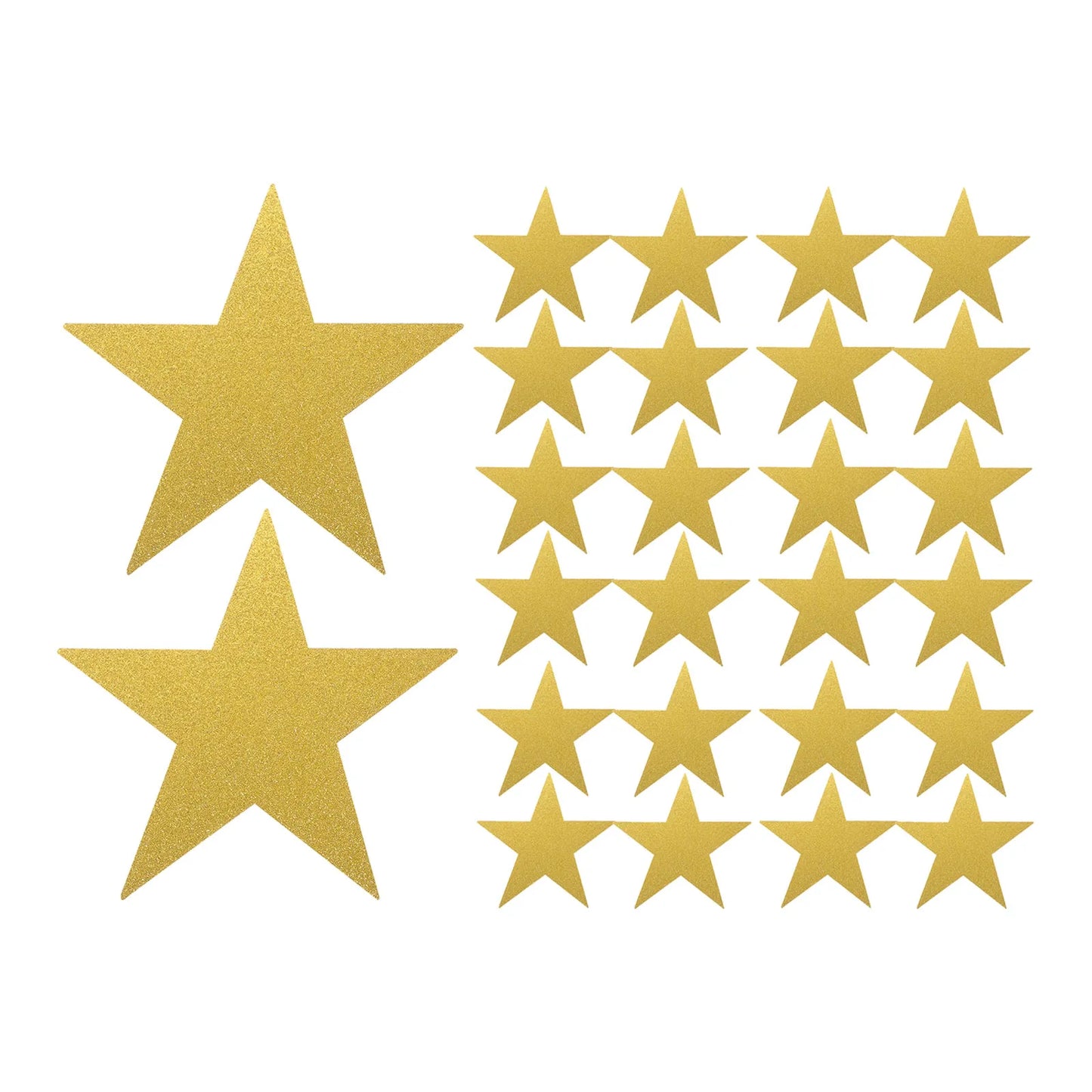 24Pcs Gold Glitter Paper Star Cutouts Large Double Sided Star Decorations Bulletin Board Classroom Party Supplies Peaceful Pleasures Health and Wellness