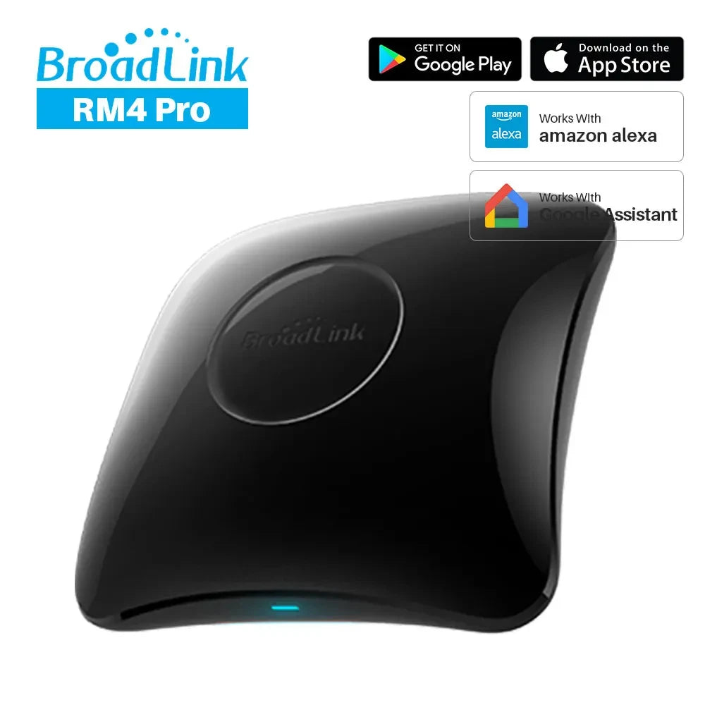 Broadlink RM4 Pro Remote Controller WiFi IR RF Intelligent Controller work with Alexa Google Assistant Smart Home Automation Peaceful Pleasures Health and Wellness Just RM4 Pro