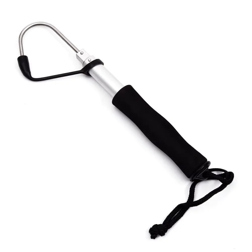 New Telescopic Retractable Fish Gaff Stainless Steel Professional Ice Sea Fishing Spear Hook Fishing Tackle Fishing Hook Fishing Peaceful Pleasures Health and Wellness 2pcs
