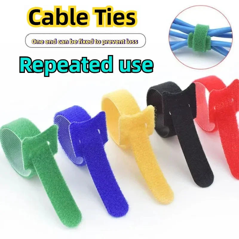 Reusable Hook & Loop Cable Ties 20cm 50pcs – Wire Organizer Reusable Cable Ties Peaceful Pleasures Health and Wellness