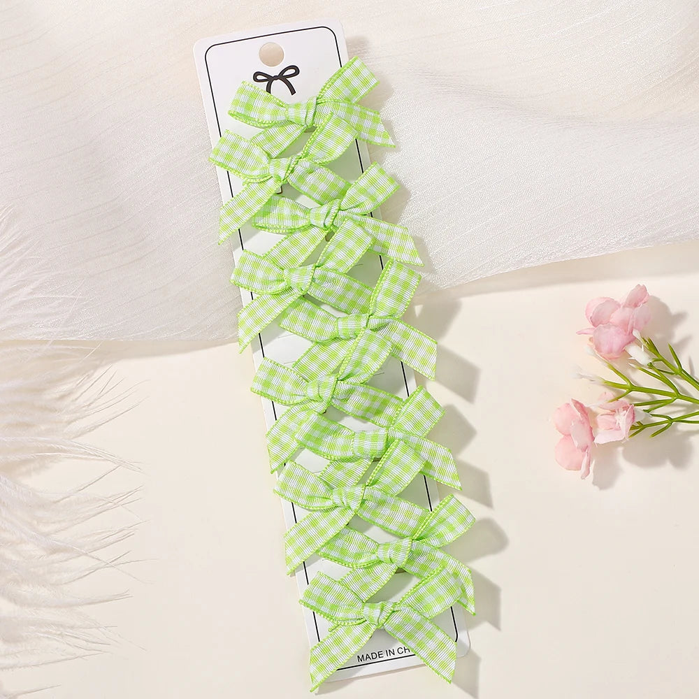 Wholesale Kids Sweet Solid Mini Bowknot Hair Clips Baby Girls Ballet