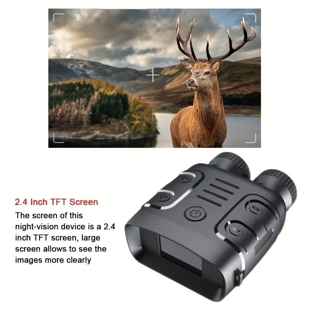 1080P Binocular Infrared Night-Visions Device 5X Binocular Day Night Use Photo Video Taking Digital Zoom for Hunting Boating Peaceful Pleasures Health and Wellness