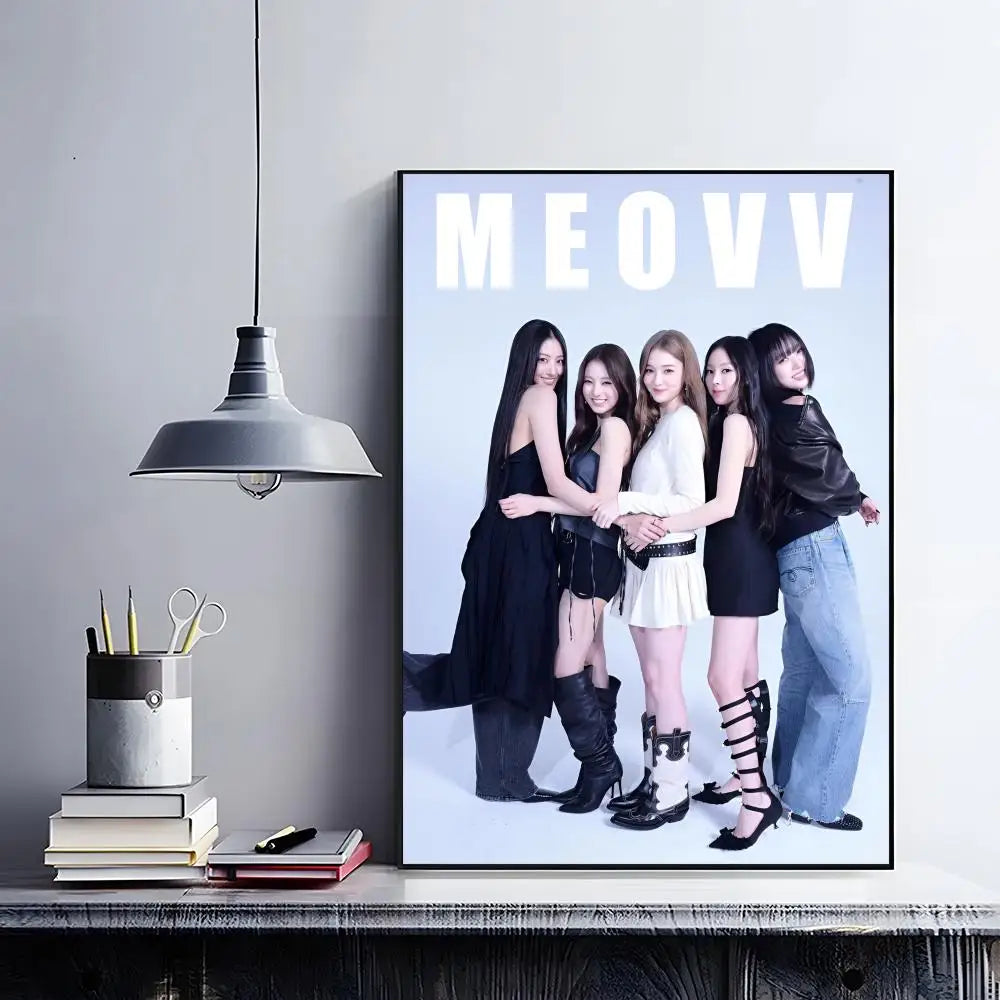 Kpop M-meovv HD Waterproof Self-Adhesive Wall Art Poster Wall Art Poster Peaceful Pleasures Health and Wellness Black8 15X20cmNoframe